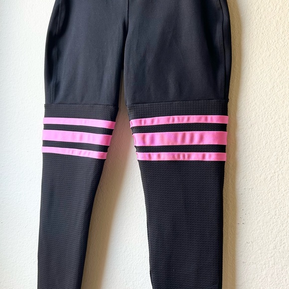 Bombshell Sportswear Thigh High Sock leggings Hot Pink Neon Black Sz S - Picture 6 of 16